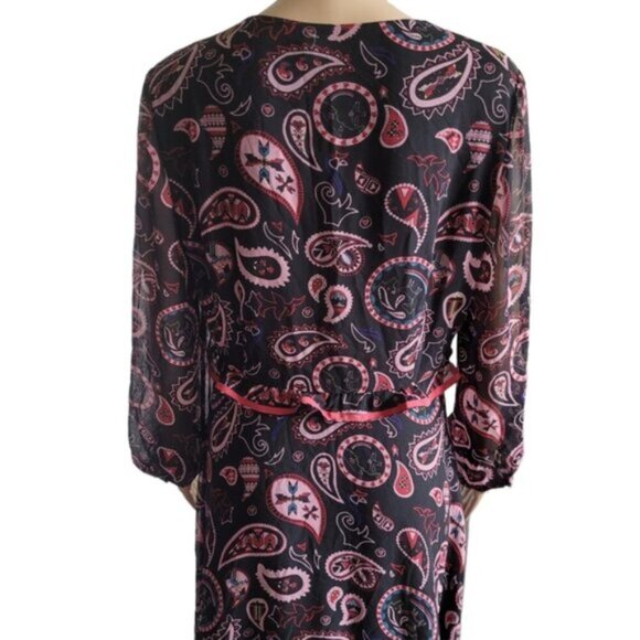 Ted Baker London Colour By Number Limeri V-neck Printed Maxi Dress Size 6 - Picture 6 of 11